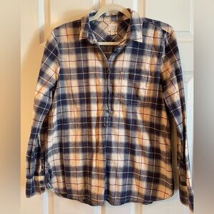 Jcrew Boyfit Half Button Up Flannel M